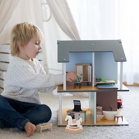 Zerodeko Dollhouse Mini Rocking Horse, Dollhouse Rocking Horse 1:12, Rocking Horse Chair Furniture Model, Dollhouse Furniture Decor in Saudi Arabia