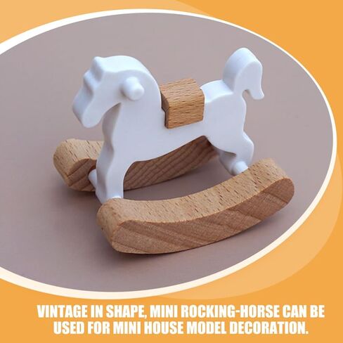 Zerodeko Dollhouse Mini Rocking Horse, Dollhouse Rocking Horse 1:12, Rocking Horse Chair Furniture Model, Dollhouse Furniture Decor in Saudi Arabia