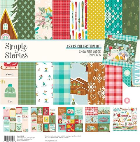 Simple Stories Collection Kit 12"X12"Snow Pine Lodge in Saudi Arabia