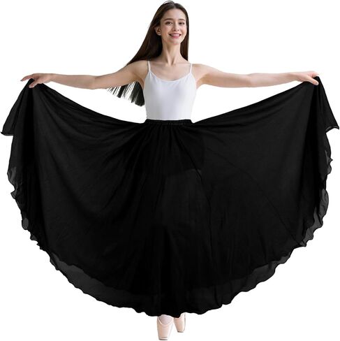 تنورة رقص شرقي من بيسدان، تنورة رقص شيفون، تنانير غجرية للنساء، تنورة طويلة انسيابية، هدية زي الهالوين in Kuwait