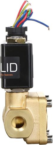 1" Brass Electric Solenoid Valve 12V DC Normally Closed 230 PSI VITON Non-potable Water Air Oil in Kuwait