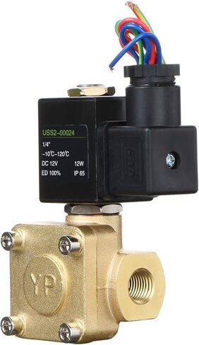 1" Brass Electric Solenoid Valve 12V DC Normally Closed 230 PSI VITON Non-potable Water Air Oil in Kuwait