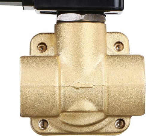 1" Brass Electric Solenoid Valve 12V DC Normally Closed 230 PSI VITON Non-potable Water Air Oil in Kuwait