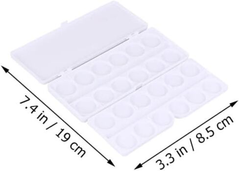 jojofuny 3pcs Watercolor Paint Palette Lids Watercolor Pans Pigment Plate Paint Plate Nail Drawing Tray Easy to Carry in Saudi Arabia