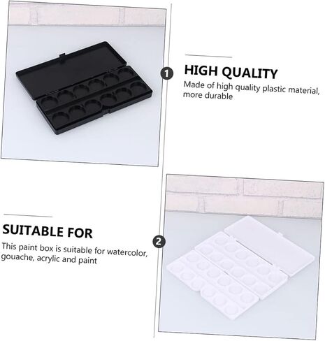 jojofuny 3pcs Watercolor Paint Palette Lids Watercolor Pans Pigment Plate Paint Plate Nail Drawing Tray Easy to Carry in Saudi Arabia