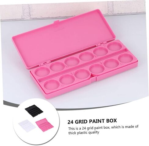 jojofuny 3pcs Watercolor Paint Palette Lids Watercolor Pans Pigment Plate Paint Plate Nail Drawing Tray Easy to Carry in Saudi Arabia