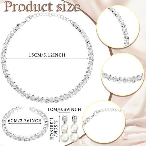 Newcotte 4 Pcs Pearl Necklace Sets for Little Girls Toddler Girls Jewelry Communion Glove for Christmas Tea Party Wedding in Saudi Arabia