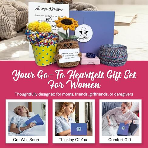 Get Well Soon Gift Baskets for Women, Care Package, Womens Gifts – Cheer Filled Gift Boxes for Depression, Anxiety, or Tough Times – Perfect Self Care Present For Women Needing A Pick Me Up in Saudi Arabia