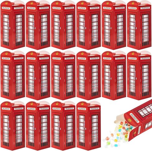 Watersay 16 PCS زخارف الحفلات البريطانية في لندن بوكس ​​بوث بوكس ​​في المملكة المتحدة في إنجلترا صناديق الحفلات الدولية البريطانية تفضل هدية المملكة المتحدة ، 2.9 × 8.6 بوصة in Saudi Arabia
