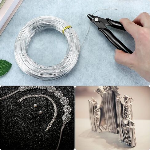 QWORK Bendable Craft Aluminum Wire 18 Gauge 328 FT, Sculpting Wire with Cutter in Saudi Arabia
