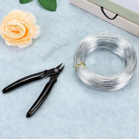 QWORK Bendable Craft Aluminum Wire 18 Gauge 328 FT, Sculpting Wire with Cutter in Saudi Arabia