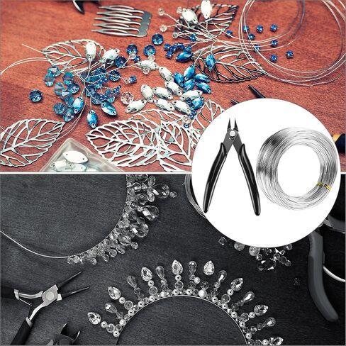 QWORK Bendable Craft Aluminum Wire 18 Gauge 328 FT, Sculpting Wire with Cutter in Saudi Arabia