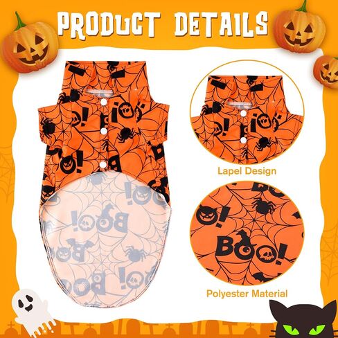 Weewooday 4 Pack Halloween Dog Dogts Halloween Pet Costumes Funny Mustring Ghost Bat Bath Battonon Soft Dog T-Shirt Outfit Offit Pet for Small Medium Earge Dogs Cats Cosplay Party Apparel (XL) in Saudi Arabia