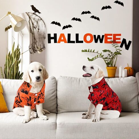 Weewooday 4 Pack Halloween Dog Dogts Halloween Pet Costumes Funny Mustring Ghost Bat Bath Battonon Soft Dog T-Shirt Outfit Offit Pet for Small Medium Earge Dogs Cats Cosplay Party Apparel (XL) in Saudi Arabia