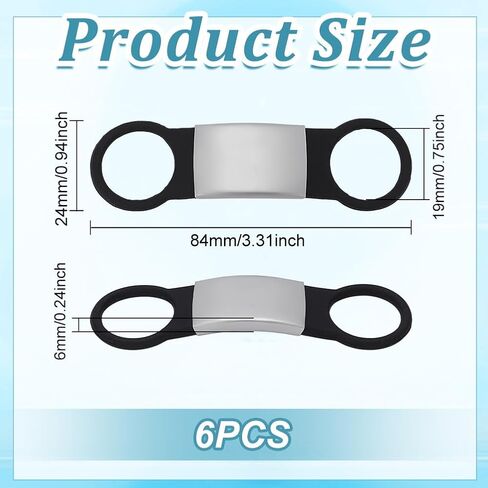 UniCraftale 6pcs شريحة على علامات معرف الحيوانات الأليفة علامات مخصصة ومعرف الكلب المخصص علامة الفولاذ المقاوم للصدأ ختم العلامات الفارغة الأسود علامات الاسم المحفورة in Saudi Arabia