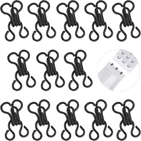 130 خطافات وعيون setblack للخياطة ، السحابات إغلاق المعادن 0.5 بوصة ، بديل لسرطان ملابس حمالة الصدر تنورة SKIRT DIY Craft Sewing Supplies in Saudi Arabia