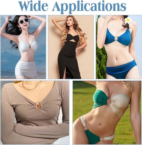 8 Pcs Bikini Closure, Light Gold Metal Strap Hooks Alloy Bikini Pins Clips U Shape Ring Buckle Lingerie Chest Closure Connector for Women Girls Costume Accessory in Saudi Arabia