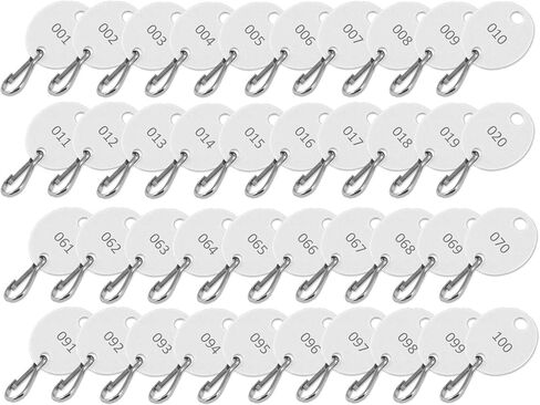 Lucky Line Line Oval Cabinet Key مع Hook & Print Number Sequence 1-100 ، Maroon ، 100 Pack (25810) in Saudi Arabia