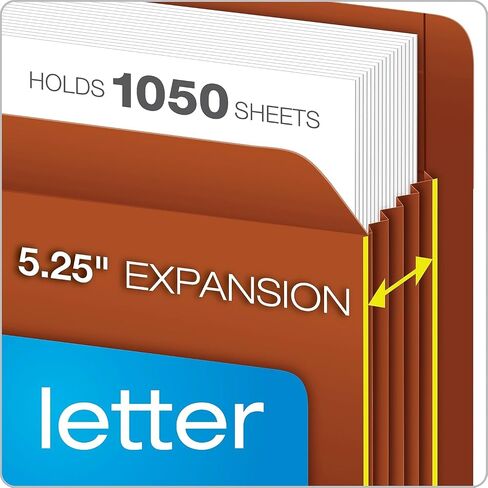 Pendaflex 95363 Heavy-Duty End Tab File Pockets, Straight Cut, 1 Pocket, Letter, Brown (Box of 10), Red in Saudi Arabia