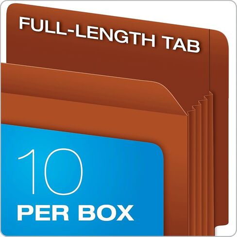 Pendaflex 95363 Heavy-Duty End Tab File Pockets, Straight Cut, 1 Pocket, Letter, Brown (Box of 10), Red in Saudi Arabia
