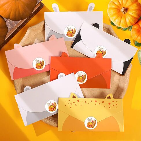 360PCS Fall Thanksgiving Thank You Stickers, Round Thanksgiving Pumpkin Maple Leaves Thank You Stickers for Envelope Seals Gift Bag Greeting Card Holiday Party Favors Decor, 1.5 in in Saudi Arabia