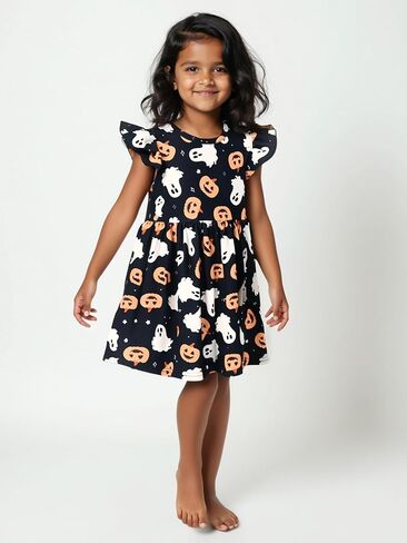 فستان فريد من نوعه للفتيات الصغيرات لعيد الفصح وطباعة البرسيم الحريري in Kuwait