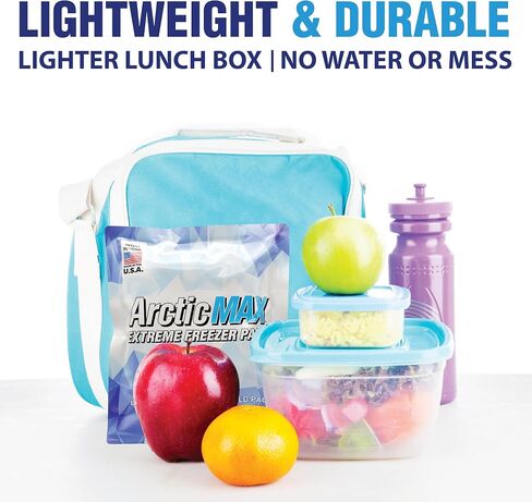 ArcticMAX - Longest-Lasting Slim Cooler Ice Pack (Large 14" x 18") Ultra-Flexible, Reusable, Gel Freezer Pack - Cooler Accessories for Beach, Camping Gear, Large Lunch Box, Picnic, and Fishing in Saudi Arabia
