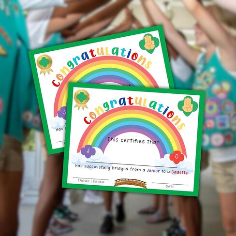 Scout Junior to Cadette Bridging Ceremony Complet Girl Affect Award 30PK 8.5x11 " in Saudi Arabia