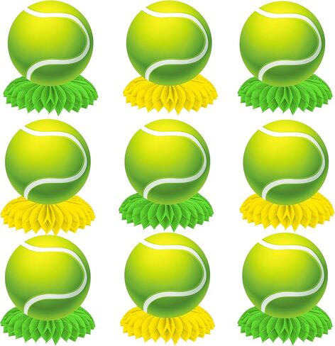 C L Cooper Life Tennis Party Honeycomb Centerces for Tennis Ball Birthder Party Decorations Sport Sport Protection Decoration for Sport them in Saudi Arabia