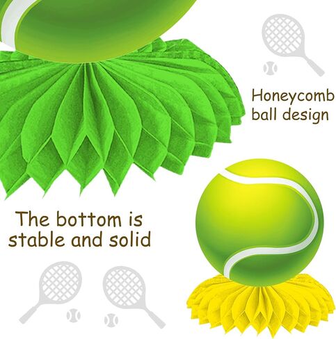 C L Cooper Life Tennis Party Honeycomb Centerces for Tennis Ball Birthder Party Decorations Sport Sport Protection Decoration for Sport them in Saudi Arabia