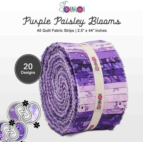 Jelly Roll 40 Strip Bundle ، 2.5 "شرائح نسيج للخياطة ، وصياغة وخياطة ، وليخام القطن بنسبة 100 ٪ لفة الكلام السكر ، ومشاريع لحاف بري in Kuwait