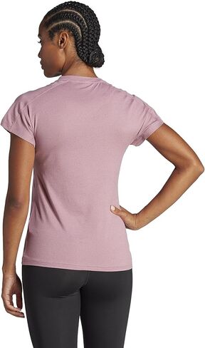 تي شيرت نسائي من adidas بمقاس كبير Aeroready Train Essentials Minimal Branding على شكل حرف V، أبيض، 3X in Kuwait