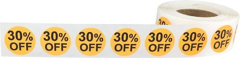 30% Percent Off Stickers for Retail 0.75 Inch 500 Adhesive Labels in Saudi Arabia