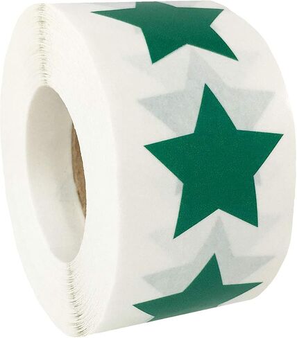 White Star Shape Stickers 1 Inch 500 Adhesive Labels in Saudi Arabia