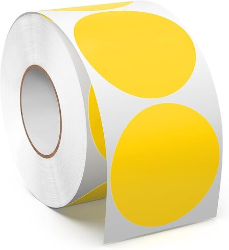 2 Inches Black Circle Stickers Roll 500 PCS, Self-Adhesive Vinyl Round Color Coding Labels Writable Waterproof for Business Sale School Office Home in Saudi Arabia