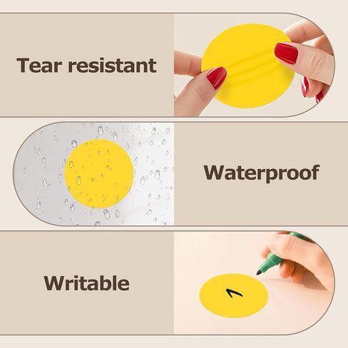 2 Inches Black Circle Stickers Roll 500 PCS, Self-Adhesive Vinyl Round Color Coding Labels Writable Waterproof for Business Sale School Office Home in Saudi Arabia