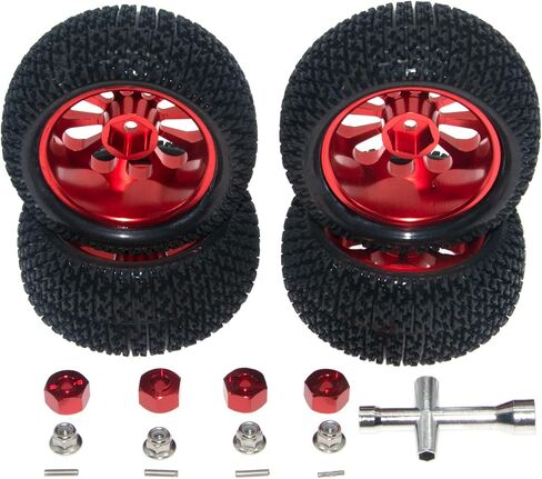 إطارات حافة العجلة متوافقة مع 1/14 1/16 MJX Hyper Go Wltoys ترقية 16207 16208 14210 RC Car Aluminium Adapter 12mm hex Adapter (Titanium) in Kuwait