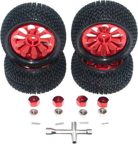 إطارات حافة العجلة متوافقة مع 1/14 1/16 MJX Hyper Go Wltoys ترقية 16207 16208 14210 RC Car Aluminium Adapter 12mm hex Adapter (Titanium) in Kuwait