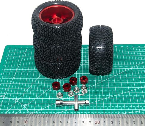 إطارات حافة العجلة متوافقة مع 1/14 1/16 MJX Hyper Go Wltoys ترقية 16207 16208 14210 RC Car Aluminium Adapter 12mm hex Adapter (Titanium) in Kuwait