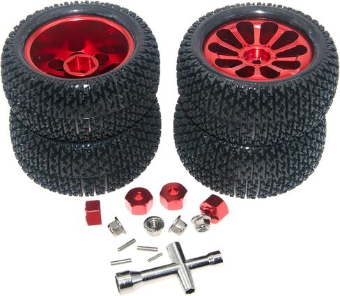 إطارات حافة العجلة متوافقة مع 1/14 1/16 MJX Hyper Go Wltoys ترقية 16207 16208 14210 RC Car Aluminium Adapter 12mm hex Adapter (Titanium) in Kuwait