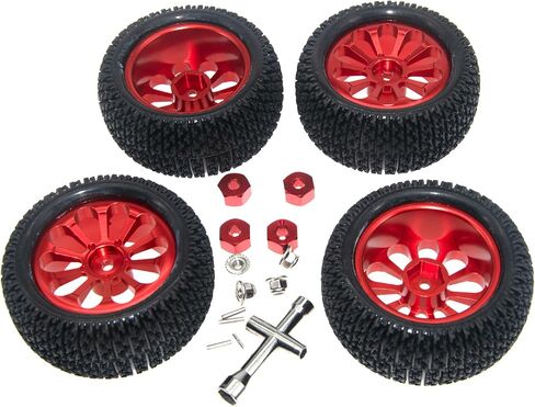إطارات حافة العجلة متوافقة مع 1/14 1/16 MJX Hyper Go Wltoys ترقية 16207 16208 14210 RC Car Aluminium Adapter 12mm hex Adapter (Titanium) in Kuwait