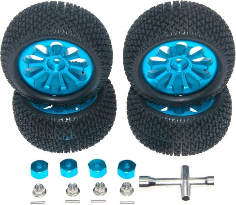 إطارات حافة العجلة متوافقة مع 1/14 1/16 MJX Hyper Go Wltoys ترقية 16207 16208 14210 RC Car Aluminium Adapter 12mm hex Adapter (Titanium) in Kuwait