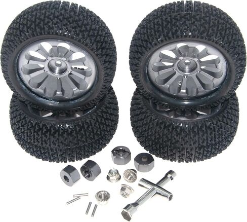 إطارات حافة العجلة متوافقة مع 1/14 1/16 MJX Hyper Go Wltoys ترقية 16207 16208 14210 RC Car Aluminium Adapter 12mm hex Adapter (Titanium) in Kuwait