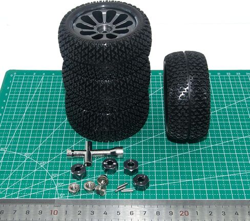 إطارات حافة العجلة متوافقة مع 1/14 1/16 MJX Hyper Go Wltoys ترقية 16207 16208 14210 RC Car Aluminium Adapter 12mm hex Adapter (Titanium) in Kuwait