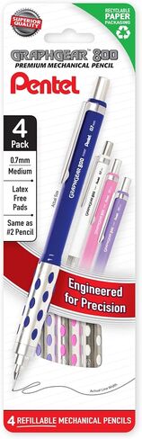 Pentel GraphGear 800 Mehcanical Pencil, 0.7mm, HB lead, 4 count in Saudi Arabia