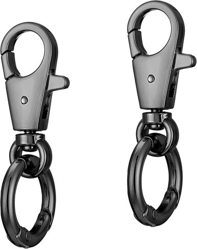 2 PCS مزدوج فتح سلسلة مفاتيح ، شاق الشقوق سبيكة الزنك دوارة دوارة جراد البحر مع حلقة رئيسية الربيع snap هوك مقطع للمجوهرات حبل المجوهر in Kuwait