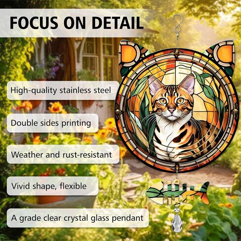 Bengal Cat Wind Spinner, Bengal Cat Wind Spinner Hanging for Yard and Garden in Saudi Arabia