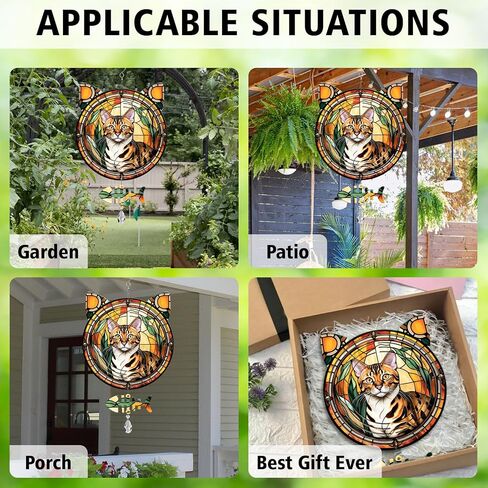 Bengal Cat Wind Spinner, Bengal Cat Wind Spinner Hanging for Yard and Garden in Saudi Arabia