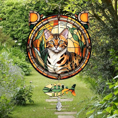 Bengal Cat Wind Spinner, Bengal Cat Wind Spinner Hanging for Yard and Garden in Saudi Arabia