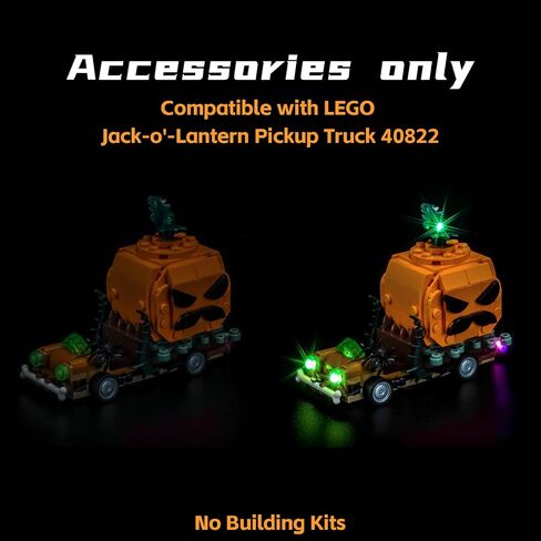 BrickBling Light Kit Compatible with Lego Jack O Lantern Pickup Truck, Creative Lighting Compatible with Lego 40822(Lights Only, No Bricks) in Saudi Arabia